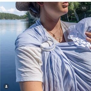 Junior Foxes Linen Ring Sling Blue and silver ring (for 8 - 35 lbs)